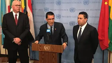 Jorge Arreaza rechazó desde la ONU sanciones y "amenazas" militares de EEUU Jorge Arreaza rechazó desde la ONU sanciones y "amenazas" militares de EEUU