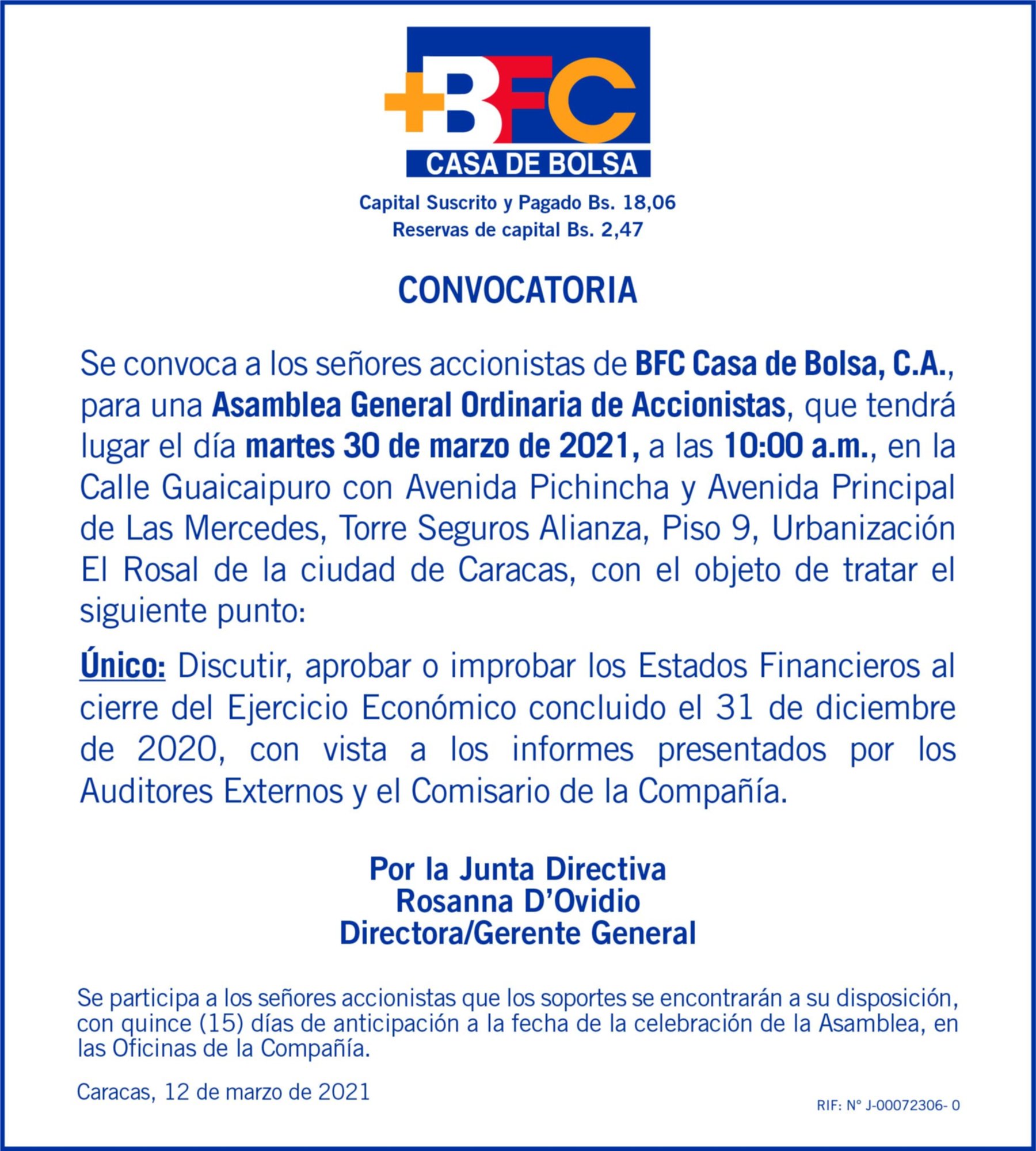 Convocatoria | BFC