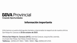 INFORMACIÓN IMPORTANTE | BBVA 21 OCT 2021