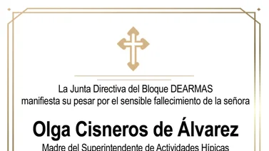 OLGA CISNEROS DE ÁLVAREZ Q.E.P.D BDA