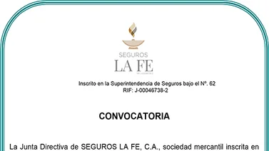 CONVOCATORIA | SEGUROS LA FE 12 ABR 2022