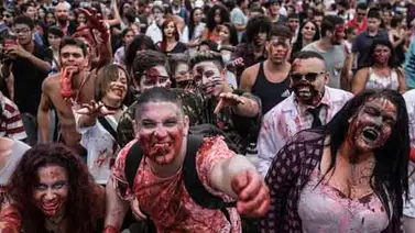 Los "muertos vivientes" toman el centro de Sao Paulo en la Marcha Zombi Los "muertos vivientes" toman el centro de Sao Paulo en la Marcha Zombi