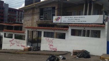 CNE denuncia ataques a sus oficinas ubicadas en Táchira