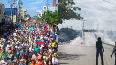 GNB y colectivos lanzan bombas lacrimógenas a opositores en Cumaná GNB y colectivos lanzan bombas lacrimógenas a opositores en Cumaná