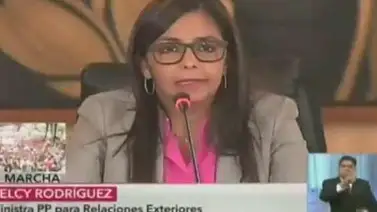 Delcy Rodríguez desestima la Carta Democrática y la tilda de no ser "punitiva"(+Video) Delcy Rodríguez desestima la Carta Democrática y la tilda de no ser "punitiva"(+Video)