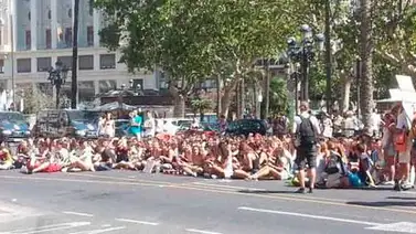 Universitarios de Carabobo protestan en contra del alza en precio del pasaje Universitarios de Carabobo protestan en contra del alza en precio del pasaje