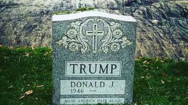 Aparece una lápida con el nombre de Donald Trump en Central Park