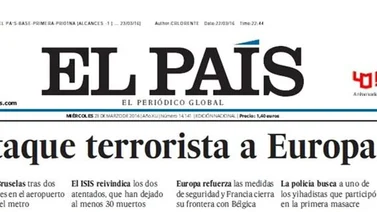 Portadas de diarios en Europa resaltan el "terror en Bruselas"