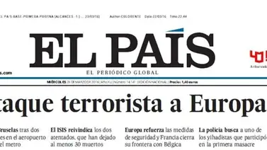 Portadas de diarios en Europa resaltan el "terror en Bruselas" Portadas de diarios en Europa resaltan el "terror en Bruselas"