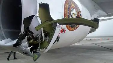 Avión de Iron Maiden colisionó en aeropuerto de Santiago de Chile Avión de Iron Maiden colisionó en aeropuerto de Santiago de Chile