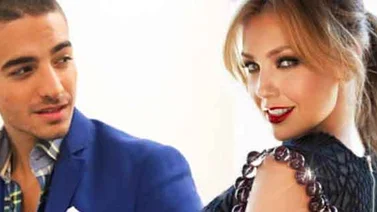 Thalía y Maluma se divierten mientras graban vídeo musical "Desde esa noche"