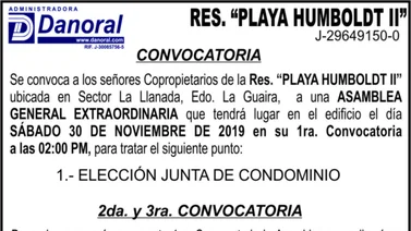Convocatoria | Res. ”Playa Humboldt II”