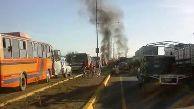 Protesta tranca la vía entre Quibor-Barquisimeto Protesta tranca la vía entre Quibor-Barquisimeto