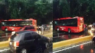 Autobús coleado en la ARC generó retención vehicular Autobús coleado en la ARC generó retención vehicular