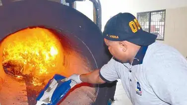Incinerados más de 500 kg de cocaína incautados Incinerados más de 500 kg de cocaína incautados