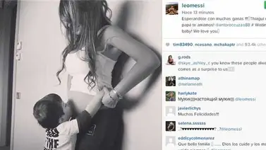 Messi marca su segundo gol como padre Messi marca su segundo gol como padre