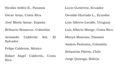Declaración de Panamá de los ex jefes de Estado y de Gobierno