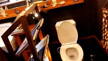 El baño más lujoso del mundo en una gasolinera
