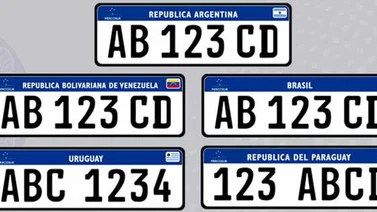 Mercosur aprobó modelo único de placa para vehículos
