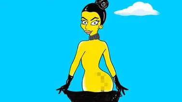 Kim Kardashian mostró sus posaderas al mejor estilo Simpson