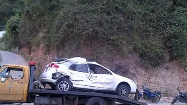 Fuerte retraso vehicular por choque en la carretera Panamericana Fuerte retraso vehicular por choque en la carretera Panamericana