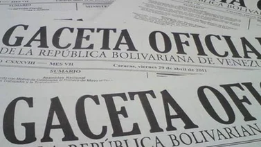 Gaceta oficial se podrá solicitar por internet