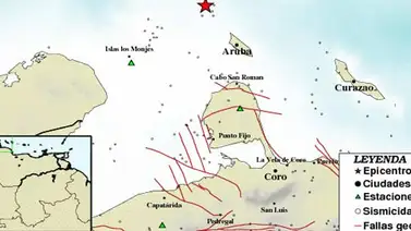 Tembló en islas Los Monjes y Aruba Tembló en islas Los Monjes y Aruba