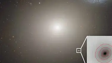 Descubren enorme agujero negro en pequeña galaxia Descubren enorme agujero negro en pequeña galaxia