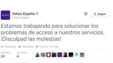 Yahoo! presenta fallas en sus servidores