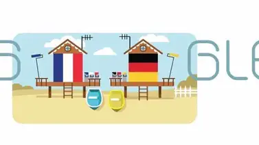 Google con su "doodle" en los cuartos de final Google con su "doodle" en los cuartos de final