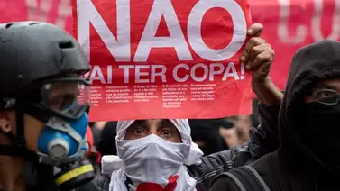 Cientos protestan contra el Mundial en Sao Paulo Cientos protestan contra el Mundial en Sao Paulo