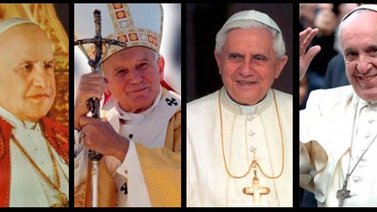 El "día de los cuatro papas", unidos por el Concilio Vaticano II