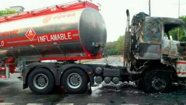 Incendiaron una gandola de PDVSA en Valencia