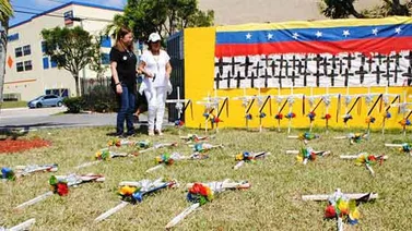 Venezolanos en Estados Unidos realizaron homenaje a los "caídos" en protestas