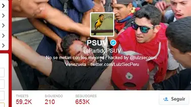 Hackearon cuenta oficial del PSUV en Twitter Hackearon cuenta oficial del PSUV en Twitter