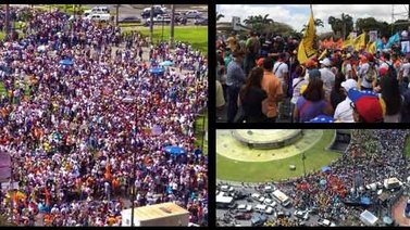 Efectivos policiales intentaron impedir que la marcha llegara a la Fiscalía
