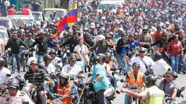 Motorizados protestaron en Caracas contra proyecto que restringe su circulación Motorizados protestaron en Caracas contra proyecto que restringe su circulación