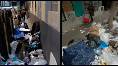La basura ocupa el centro de Madrid en tercer día de huelga de limpieza La basura ocupa el centro de Madrid en tercer día de huelga de limpieza