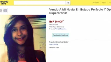 Un hombre vende a su novia a través de MercadoLibre