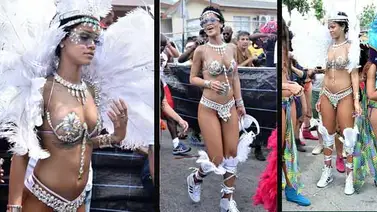 El atrevido look de Rihanna en Barbados El atrevido look de Rihanna en Barbados
