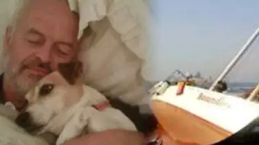 Primero salvó a su perra y después a su esposa, mientras se hundía su barco Primero salvó a su perra y después a su esposa, mientras se hundía su barco
