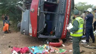 Dos personas fallecidas fue el saldo que dejó volcamiento de un autobús en la carretera Lara – Zulia Dos personas fallecidas fue el saldo que dejó volcamiento de un autobús en la carretera Lara – Zulia