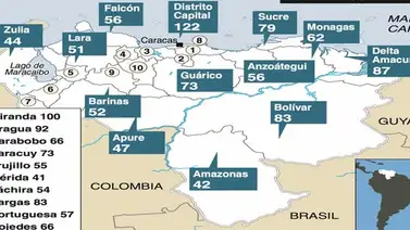 Mapa de violencia en Venezuela Mapa de violencia en Venezuela