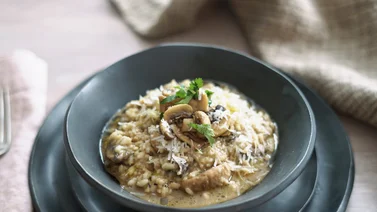 ¿Aprendiz en la cocina? Este risotto de champiñones es para ti