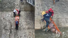 Un hombre cae a las riberas del río Guaire este 14 de agosto: descendió desde 15 metros de altura
