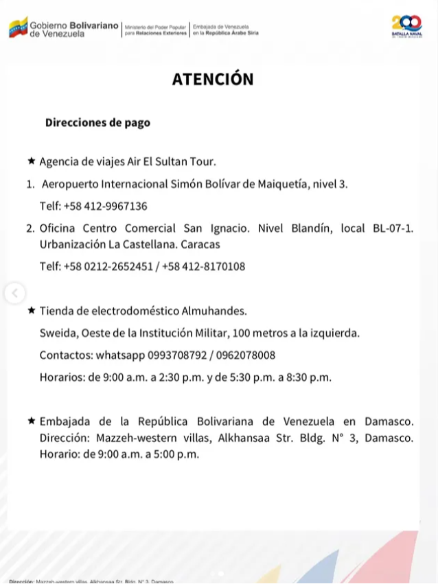 Anuncian vuelos de repatriación desde Damasco a Venezuela: conozca el protocolo y precio 