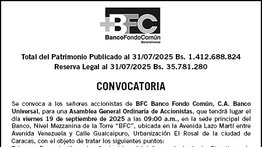 CONVOCATORIA BFC BANCO FONDO COMÚN 22 AGO 2025