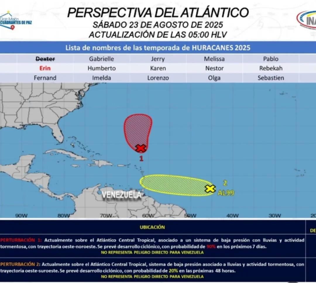 Tormenta Fernand se fortalece en el Caribe: Inameh revela su trayectoria en Venezuela Tormenta Fernand se fortalece en el Caribe: Inameh revela su trayectoria en Venezuela