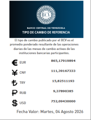 Dólar y euro BCV para este 4 de agosto: así amanecen las divisas oficiales Dólar y euro BCV para este 4 de agosto: así amanecen las divisas oficiales