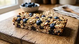 Barritas de avena y arándano sin horno: snack saludable y nutritivo en pocos pasos